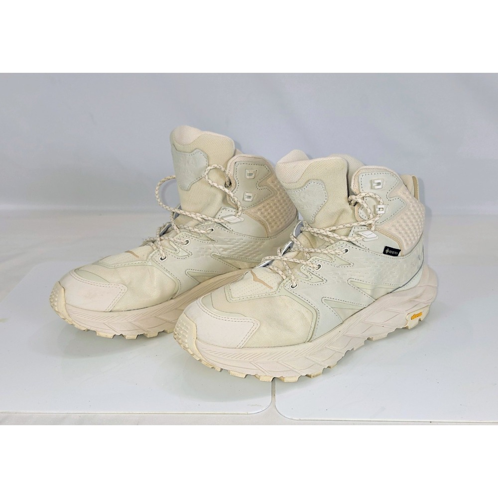 HOKA ONE ONE Anacapa Mid GTX Eggnog Shifting Sand Hiking Boots Women's Size 8